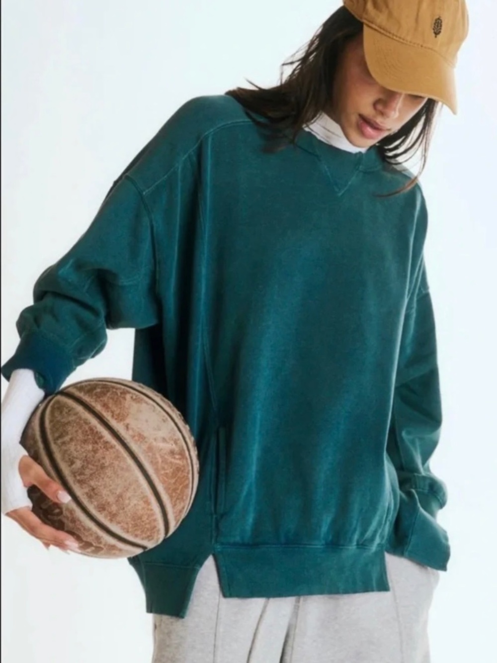 FP Movement Intercept Tunic Sweatshirt Blue Teal XS EUC